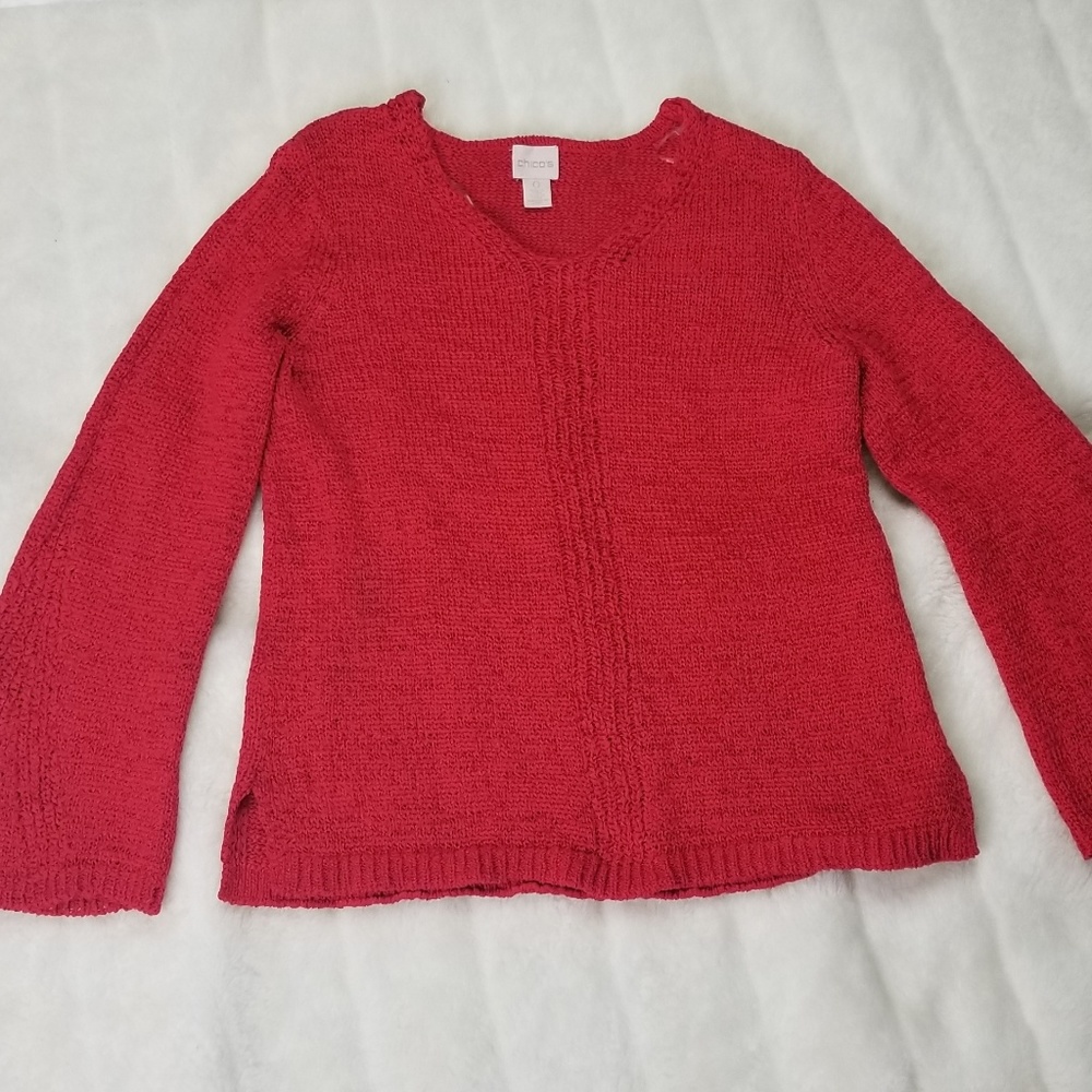 Chico's red sweater - Picture 1 of 3